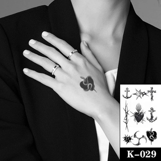 Hình xăm mỏ neo, thánh giá, chì gai k29- miếng dán tatoo tạm thời size <10x6cm