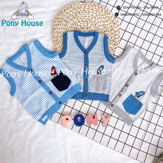 Áo Gile Len Lông Cừu Momma baby Cài Giữa Cho Bé Trai Từ Sơ Sinh Đến 1 Tuổi