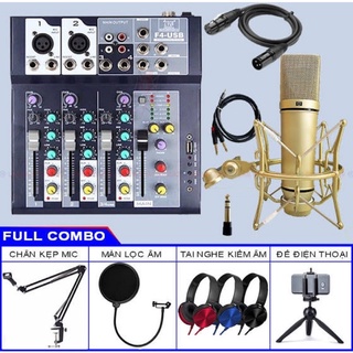 Chọn Bộ Mic U87-MA Và Mixer F4 YMAHA có bluetooth bảo hành 1 năm