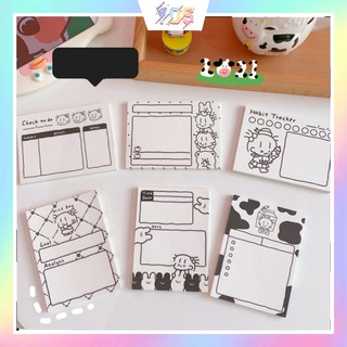 Giấy note - sticky note họa tiết bò sữa xinh xắn ulzzang