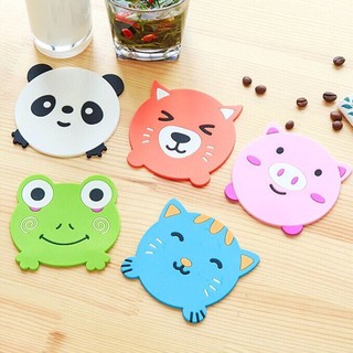 lót ly hình thú silicon dễ thương