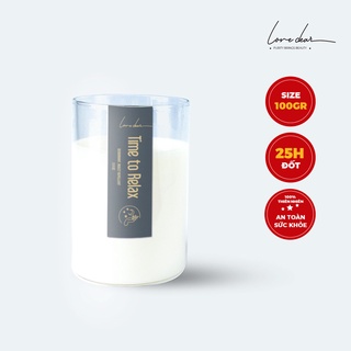 Nến Thơm Tinh Dầu Cao Cấp LoveDear- TimeToRelax 100g Không Khói Decor Sang Trọng