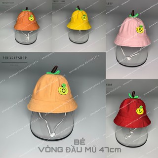 [Bé khoảng <15 tháng /vđ 47cm] Mũ chống dịch bắn, nón cản bụi BÍ VÀNG