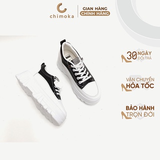 Giày Thể Thao CHIMOKA Cho Nữ Độn Đế Đính Đá Chất Liệu Da Bò Thiếp 14119