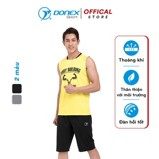 Quần Thể Thao Nam Ngắn DONEXPRO Có Túi Sâu 2 Bên, Logo In Thêu Tinh Tế, Vải Thun Mền Suông Co Giãn Tốt MSC-2014