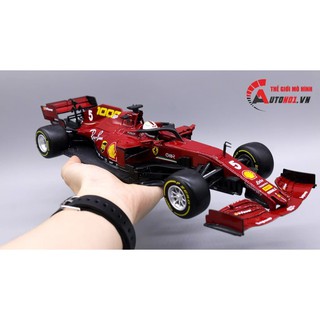 MÔ HÌNH XE F1 FERRARI SF1000 2020 S.VETTEL #5 1:18 BBURAGO 7504