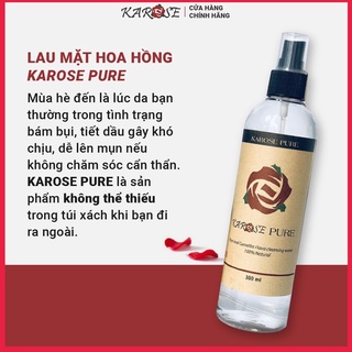 NƯỚC LAU MẶT, XỊT KHOÁNG HỮU CƠ LÀM SẠCH DA, KHÁNG KHUẨN KAROSE PURE 300ml