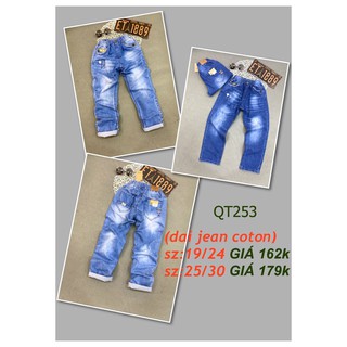 QUẦN JEAN DÀI CHO BÉ TRAI SIZE TỪ 29-62kg MỀM MỊN CO GIÃN - QT253