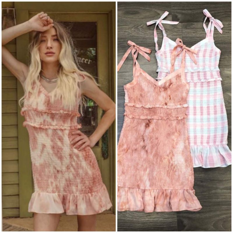 Đầm thun body BCBG smocking