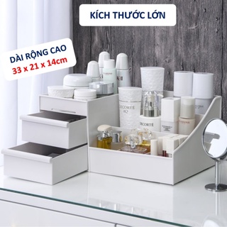 Kệ Để Đồ Trang Điểm 35x22x25cm KÍCH THƯỚC LỚN 2 Tầng Nhiều Ngăn Tiện Ích