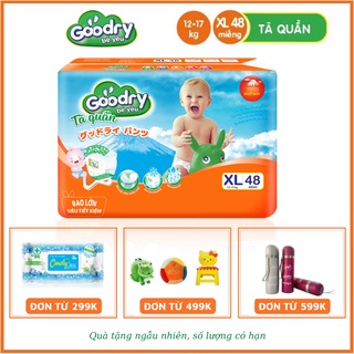 [Mã BMBAU50 giảm 7% đơn 99K] Tã quần Goodry XL48 (12-17kg) công nghệ Nhật Bản thấm hút thật nhanh