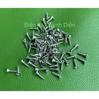 Ốc vít bắt ampli, bắt còng, bắt fet, kích, ốc răng xoắn 3mm dài 11mm TRẮNG đầu COL - PHIỄU (túi =100 gam)