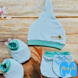 Set mũ củ tỏi bao tay bao chân cho bé sơ sinh MATYDO giúp bé giữ ấm ổn định nhiệt độ cơ thể S04