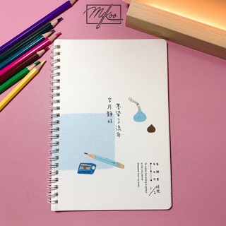 Sổ lò xo A5 sổ tay sáng tạo dày 120 trang, nhiều mẫu mã đẹp, dễ thương
