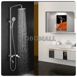 Bộ vòi sen tắm nóng lạnh cây sen tròn Inox sus304 - Sk001