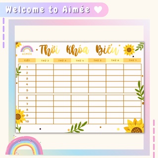 [Mã LIFEBOOK2 giảm 10% đơn 0Đ] Thời khóa biểu mini Flower A6 | Aimée