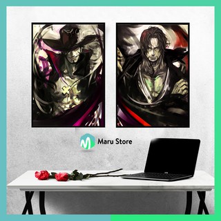 Tranh Canvas Shanks và Mihawk - One Piece - Tranh Treo Tường Anime