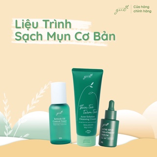 Bộ sạch mụn cơ bản thiên nhiên dịu nhẹ GUO - 3 sản phẩm Hiệu Quả Vượt Trội