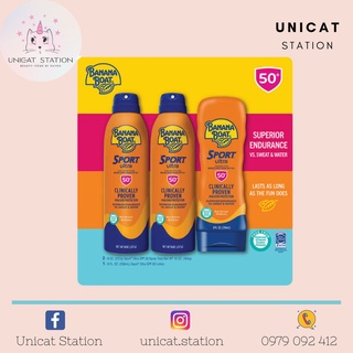 Chống Nắng Cho Cơ Thể BANANA BOAT Sport Ultra Sunscreen Spray/Lotion Broad Spectrum SPF 50+