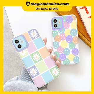 Ốp iphone - Ốp lưng iphone cạnh vuông viền camera Icon nhiều màu dành cho ip 6 đến 14promax - ng010