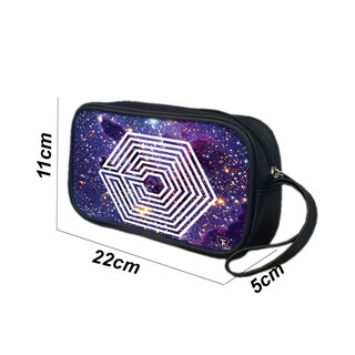 Bóp đựng bút viết, mỹ phẩm TROY in logo EXO galaxay