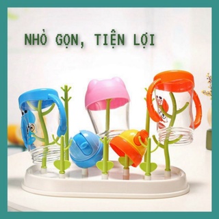 (Loại Thông Dụng) Giá úp bình sữa cho bé, khay úp bình sữa không nắp đậy, chất liệu an toàn, bền đẹp, hàng Việt nam