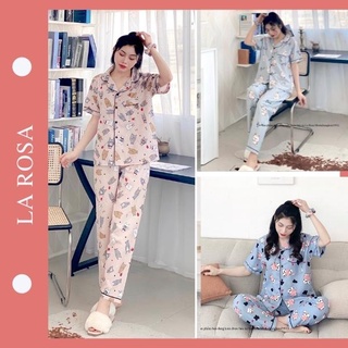 Bộ Ngủ Nữ Pijama Tay Ngắn Quần Dài Chất KATE Siêu Yêu-La Rosa Moda