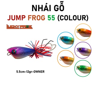 NHÁI GỖ JUMPFROG 55 COLOR - MỒI GIẢ CÂU LURE CÁ LÓC NHÁI NHẢY LUCKY THÁI LAN - 5.5CM 12GR