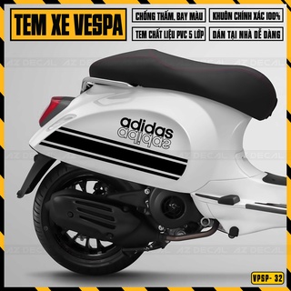 Tem Dán Xe Vespa Mẫu Adidas | VPSP32 | Deca Rời Vespa Sprint / Primavera Đẹp, Cắt Khuôn Sẵn Dễ Dán