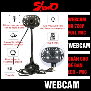 Webcam chân cao dùng cho máy tính – Có Míc và đèn Led trợ sáng – Bảo hành 12 tháng – Hình ảnh siêu nét – Âm thanh chuẩn