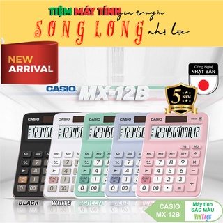[MẪU MỚI 2022] Máy tính CASIO Cầm Tay Sắc Màu VINTAGE MX-12B - 5 Năm bảo hành - Máy tính Cầm Tay Chính Hãng