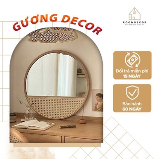 Gương Để Bàn Trang Điểm Vintage, Gương Treo Tường Khung Gỗ Decor Phòng, Studio, Quán Cafe, Làm Concept Chụp Ảnh