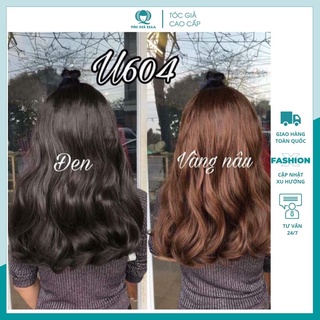 Tóc giả kẹp u xoăn đuôi ngang 45cm