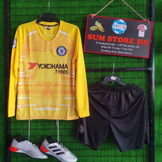 Chelsea Vàng Dài Tay 2019 - Áo Bóng Đá Thun Lạnh Cao Cấp