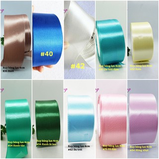 Ruy băng lụa 4cm - cuộn 22m - Bảng màu 2/2
