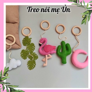 THÚ TREO NÔI, TREO KỆ CHỮ A CHO BÉ Mẫu Hồng Hạc và Xương Rồng