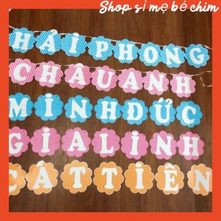 Chữ giấy ghép tên chữ cái ghép tên trang trí sinh nhật cho bé