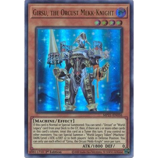 Thẻ bài Yugioh - TCG - Girsu, the Orcust Mekk-Knight / MP21-EN056'