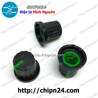 [5 CÁI] Nắp chụp Biến trở Volume 15x15MM XANH LÁ