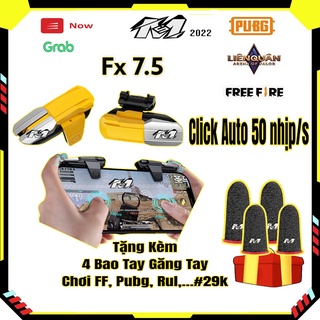 Nút bấm PUBG auto tap click 50 nhịp 1 giây FX7 nhanh như chớp nhận xu, thế hệ mới tặng kèm 4 bao tay siêu nhạy gaming