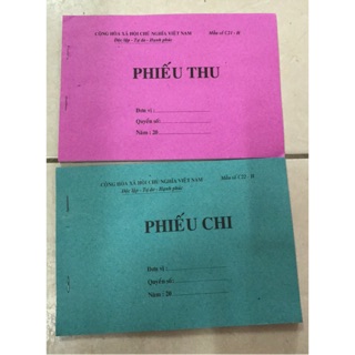 Phiếu thu - chi 1 liên 50tr cả bìa