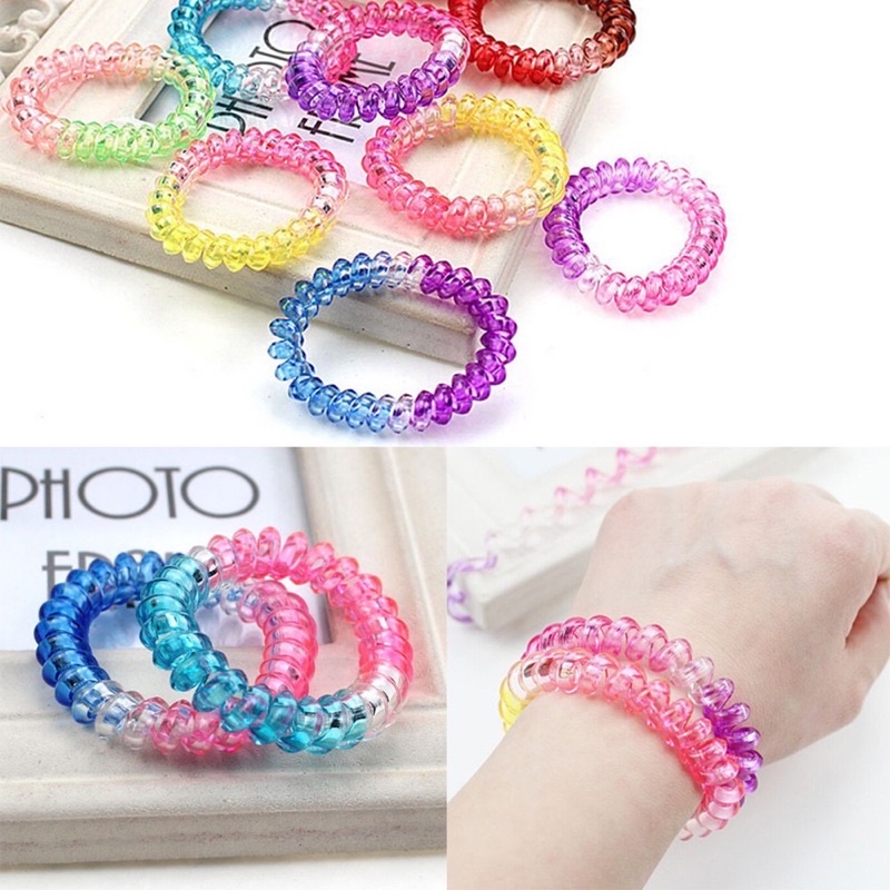Cột tóc lò xo ombre