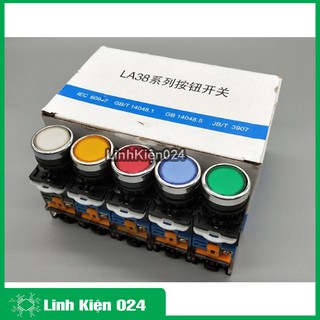 Nút Nhấn Đề Giữ Có Đèn LA38 380V-10A 2 Thường Mở