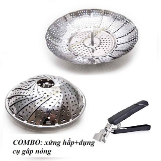 COMBO:Xửng hấp và dụng cụ gấp nóng