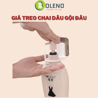 Giá dán tường treo dầu gội, chai rửa tay miếng đỡ cổ lọ sữa tắm