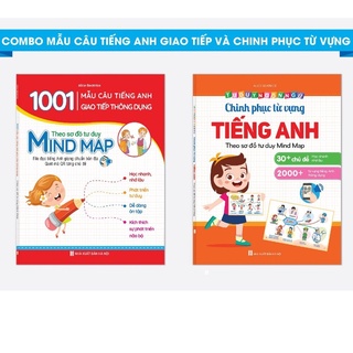 Sách - Combo Chinh Phục Từ Vựng Tiếng Anh - Theo Sơ Đồ Tư Duy Mind Map - 1001 Mẫu Câu Tiếng Anh Giao Tiếp Thông Dụng