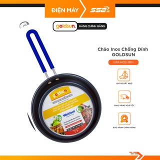 Chảo inox chống dính Goldsun GPA1402-18IH - Hàng Chính Hãng