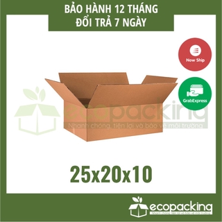 [XẢ KHO] Combo 50 thùng hộp carton 25x20x10 cm đóng gói giao hàng