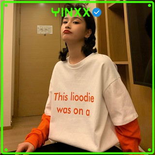 Áo thun form rộng (không kèm tay dài) unisex Yinxx, áo phông tay lỡ ATL24