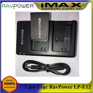 Bộ 1 pin 1 sạc máy ảnh RavPower cho Canon LP-E12